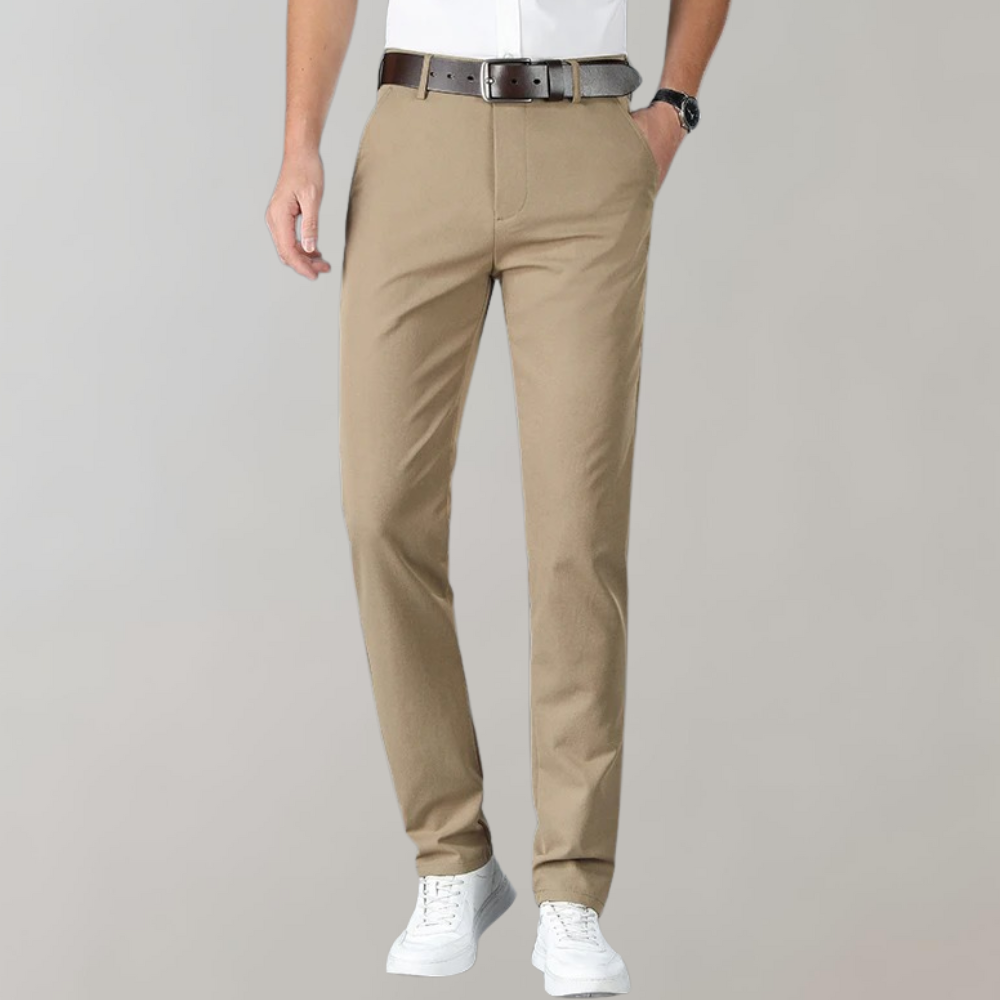 Heren Chino Broek Donkergrijs SlimFit