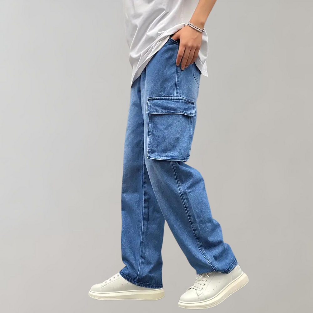 Heren Cargo Broek Baggy Fit Zachte Stof