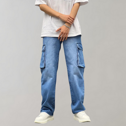 Heren Cargo Broek Baggy Fit Zachte Stof