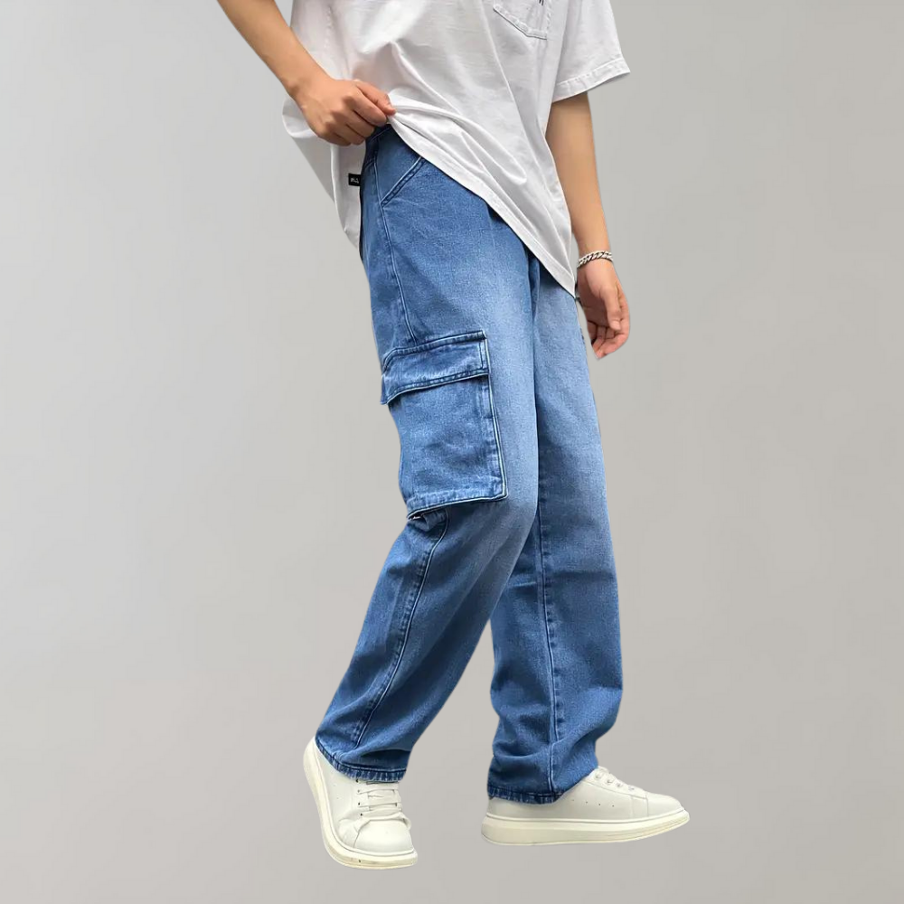 Heren Cargo Broek Baggy Fit Zachte Stof