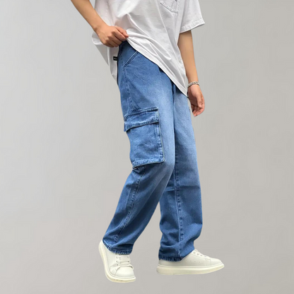 Heren Cargo Broek Baggy Fit Zachte Stof