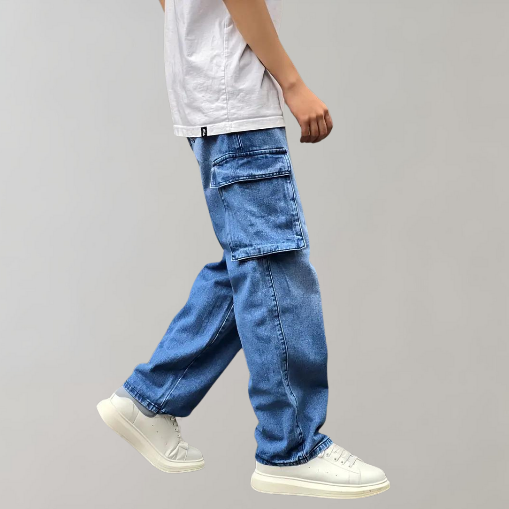 Heren Cargo Broek Baggy Fit Zachte Stof