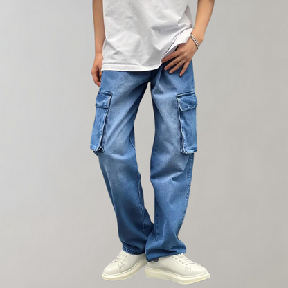 Heren Cargo Broek Baggy Fit Zachte Stof