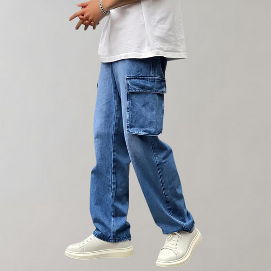 Heren Cargo Broek Baggy Fit Zachte Stof - StudioMarella