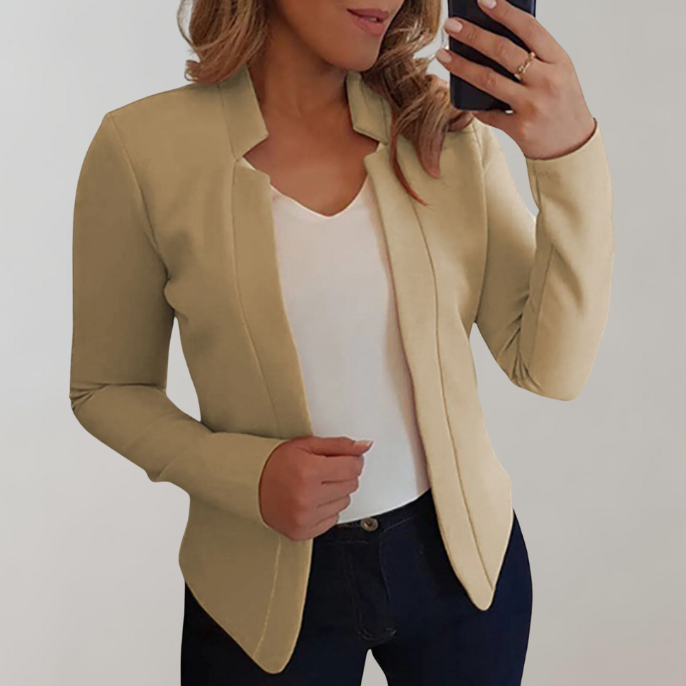 Dames Blazer Elegante Losse Jas Zonder Knopen → Dames Blazer Elegante Zomerjas voor Vrouw