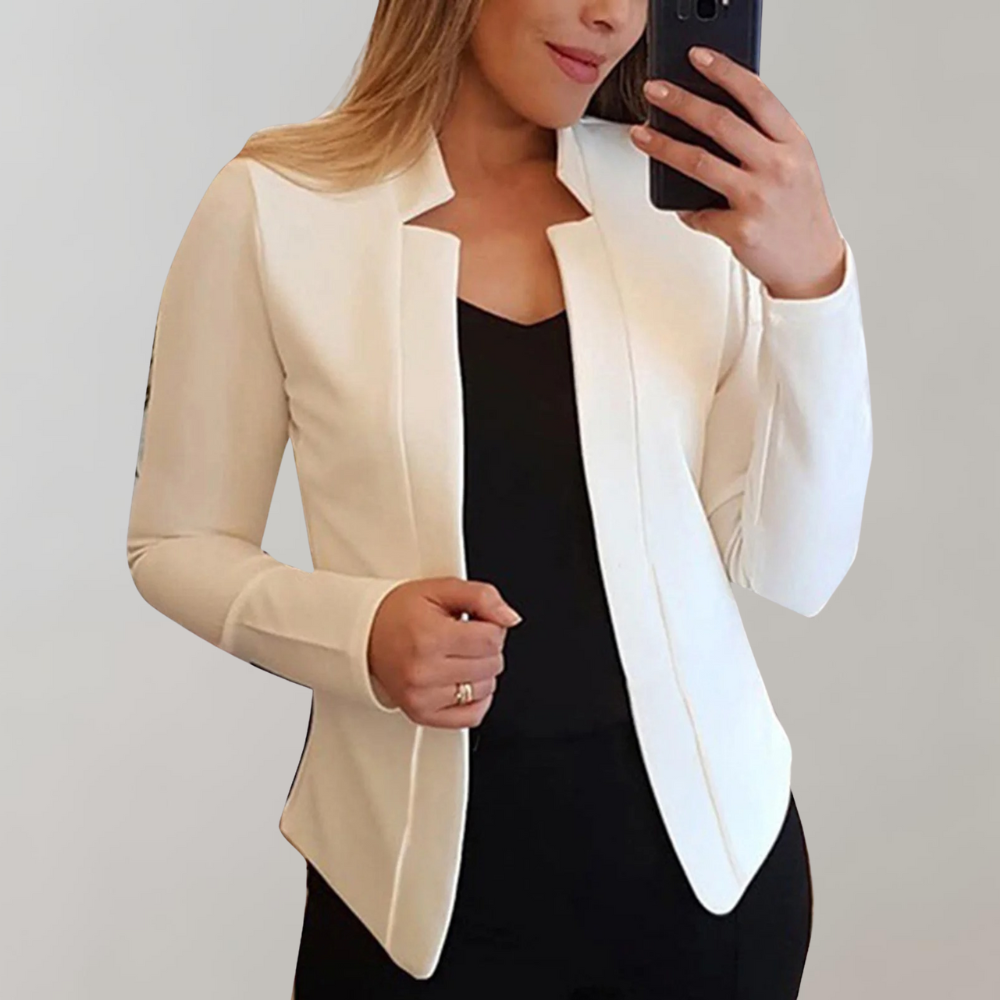 Dames Blazer Elegante Losse Jas Zonder Knopen → Dames Blazer Elegante Zomerjas voor Vrouw