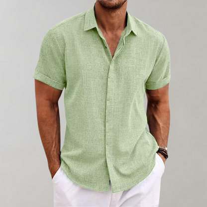 Mannen Zomerhemd Korte Mouwen Losse Fit Casual