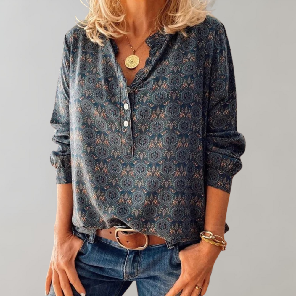 Vrouwelijke Blouse Boho Chic Dames Blouse Los Vallen - StudioMarella