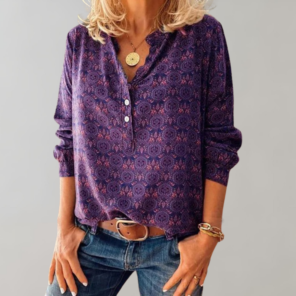 Vrouwelijke Blouse Boho Chic Dames Blouse Los Vallen
