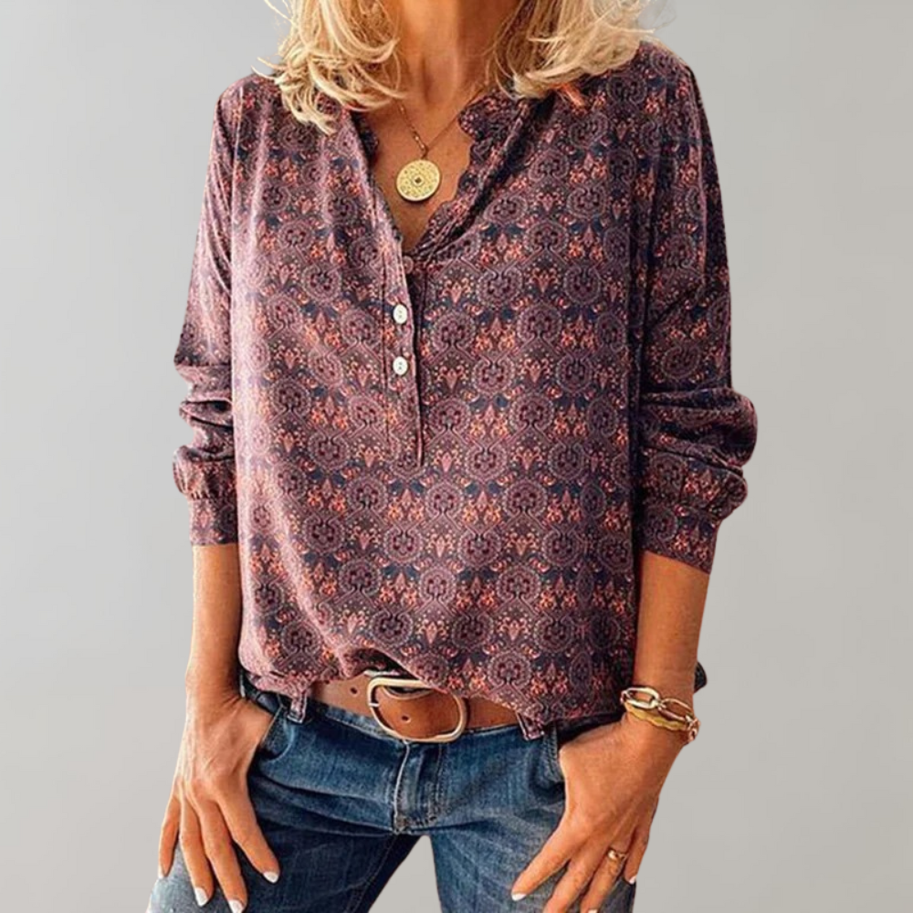 Vrouwelijke Blouse Boho Chic Dames Blouse Los Vallen