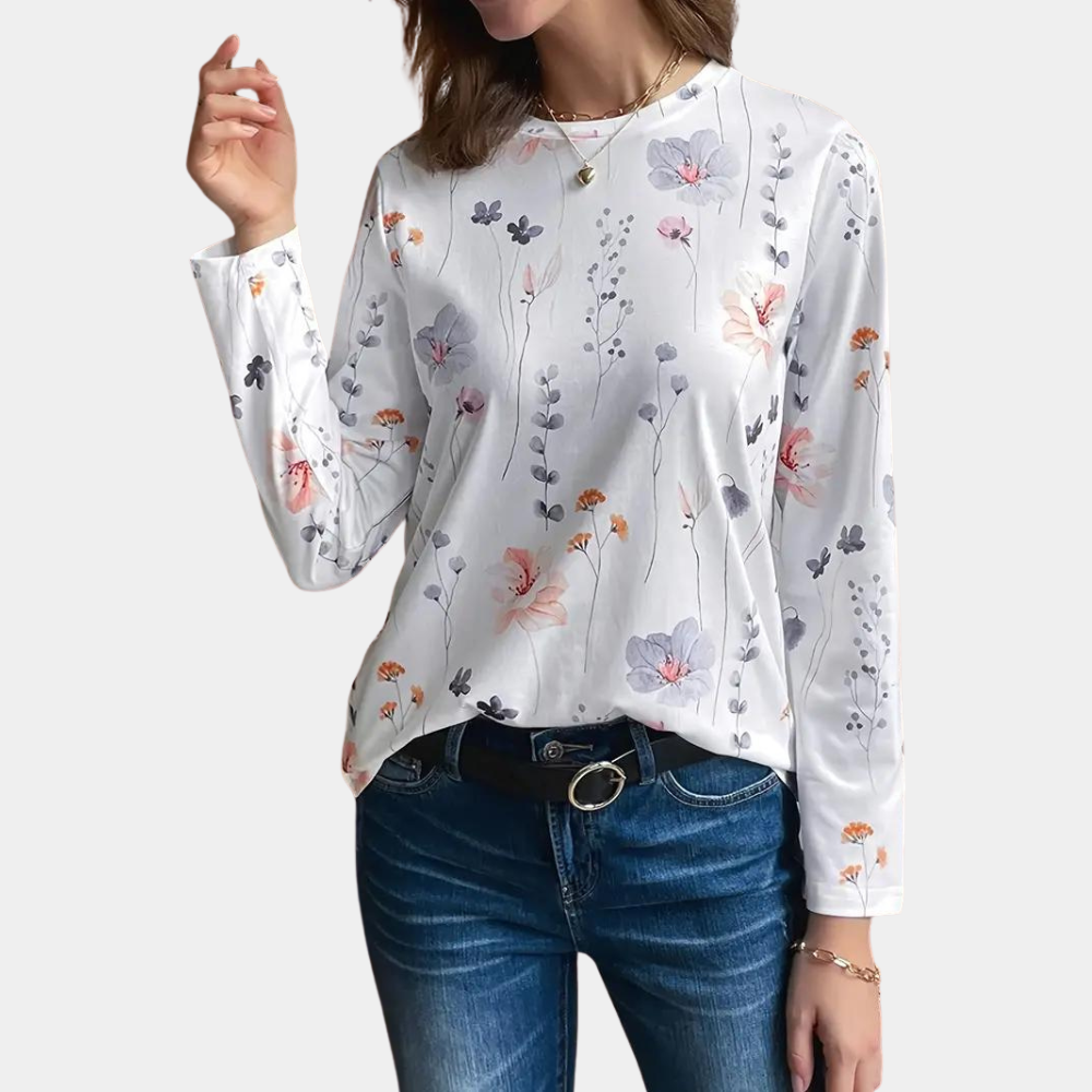 Dames Zomerjurk Bloemenprint Lange Mouw Jurk Model - StudioMarella