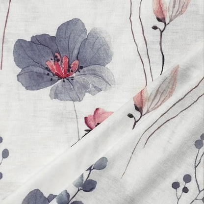 Dames Zomerjurk Bloemenprint Lange Mouw Jurk Model