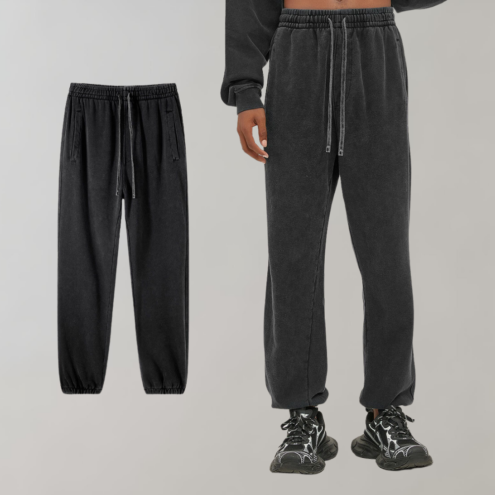 Zachte Joggingbroek Vintage Stijl Poppy Rood