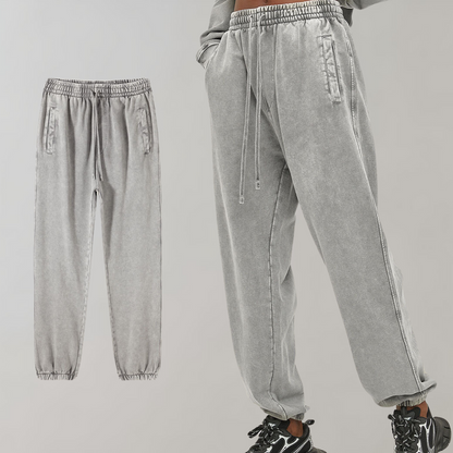 Zachte Joggingbroek Vintage Stijl Poppy Rood
