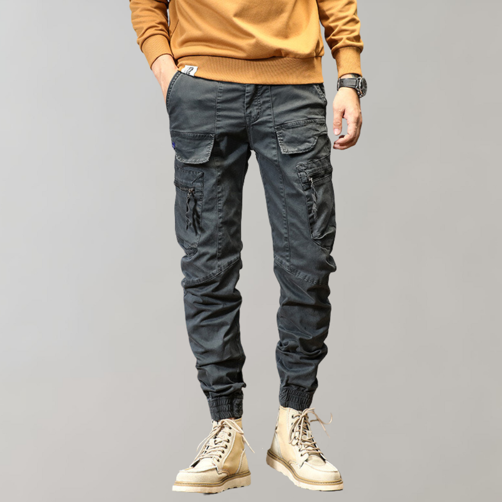 Heren Cargobroek Zwart Comfortabele Fit