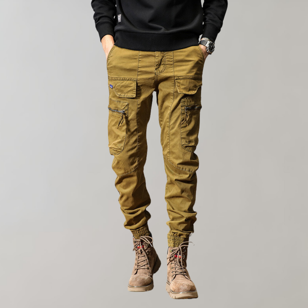 Heren Cargobroek Zwart Comfortabele Fit