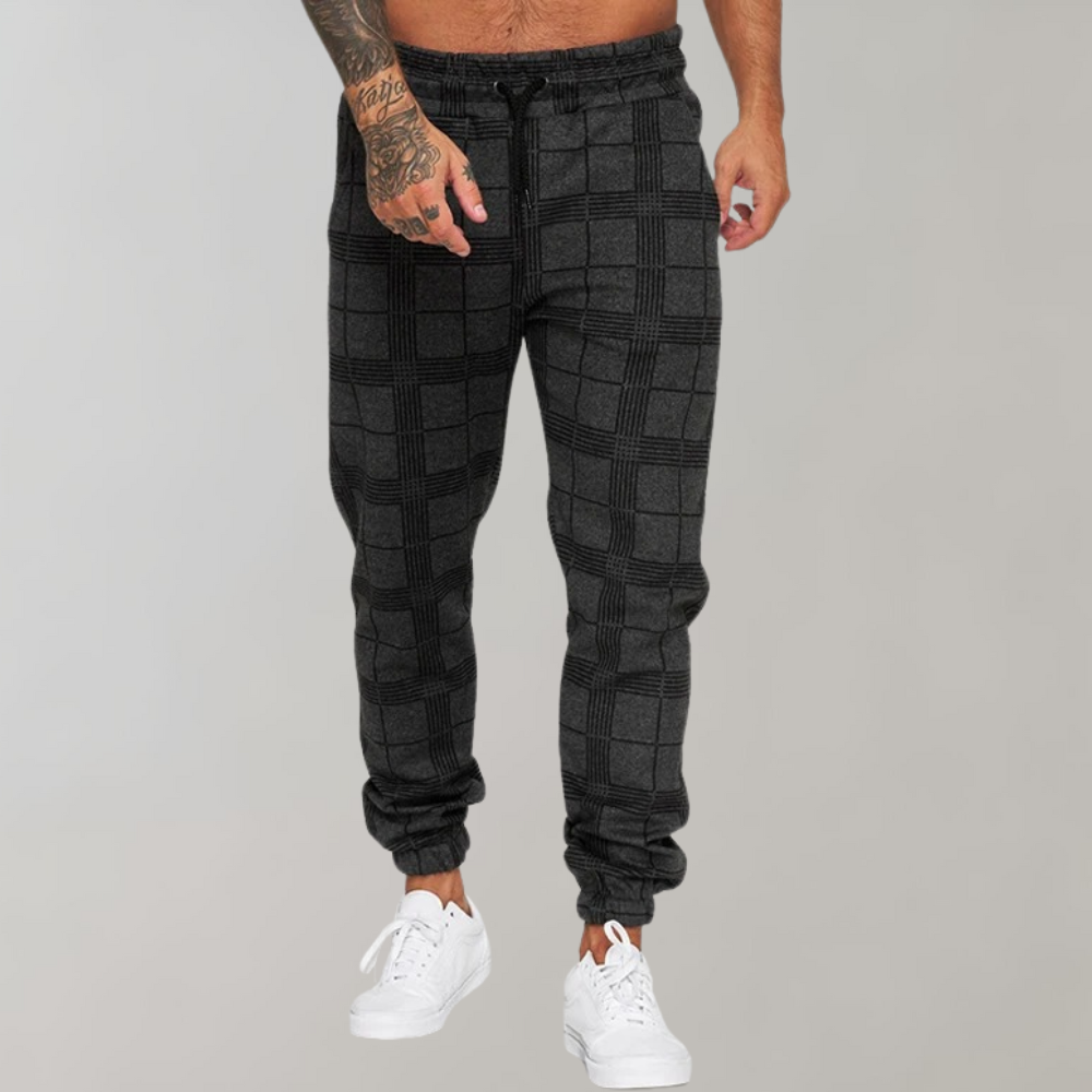 Joggingbroek Heren Geruit Comfortabele Sportbroek - StudioMarella