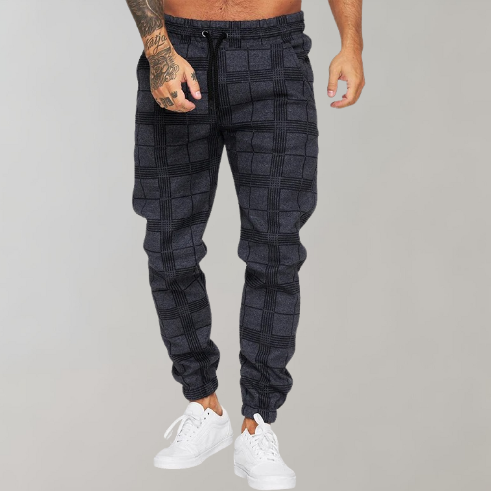 Joggingbroek Heren Geruit Comfortabele Sportbroek