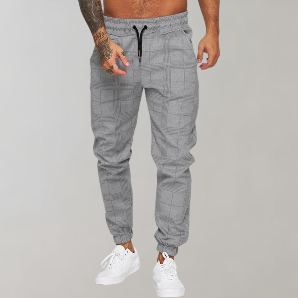 Joggingbroek Heren Geruit Comfortabele Sportbroek