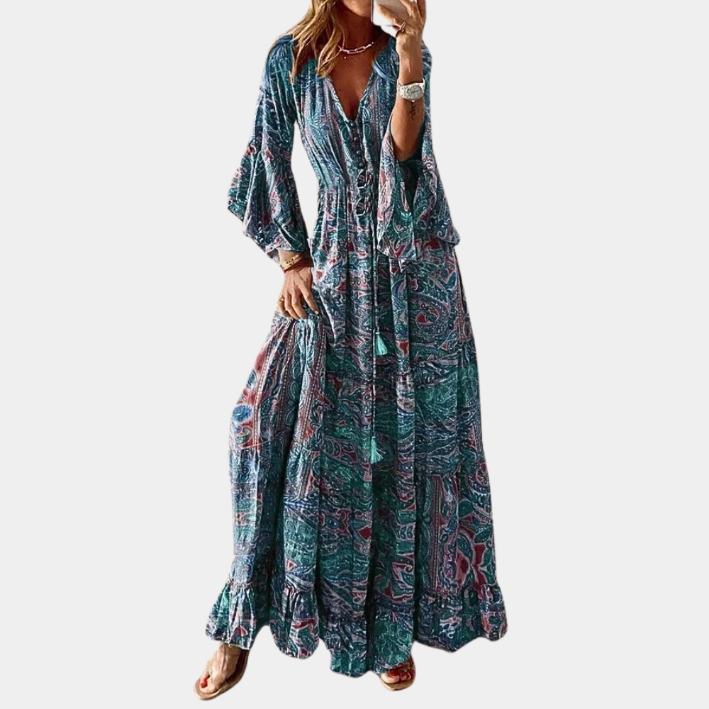 Vrouwen Maxi Jurk Lange Boho Stijl Zomerjurk - StudioMarella