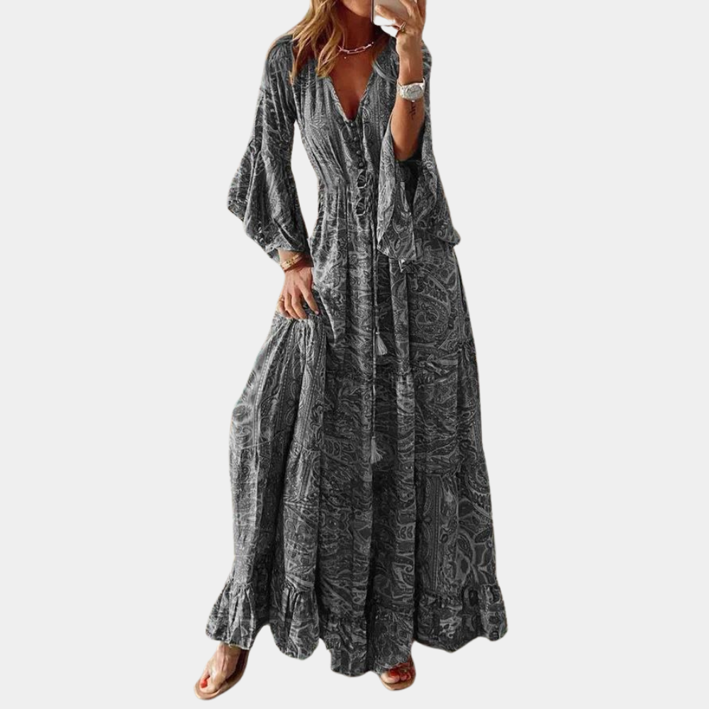 Boho Jurk Lange Vrouwenjurk Zomerjurk Vloeiend
