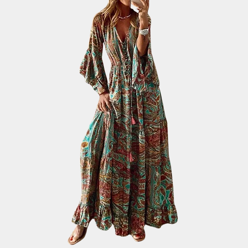 Boho Jurk Lange Vrouwenjurk Zomerjurk Vloeiend