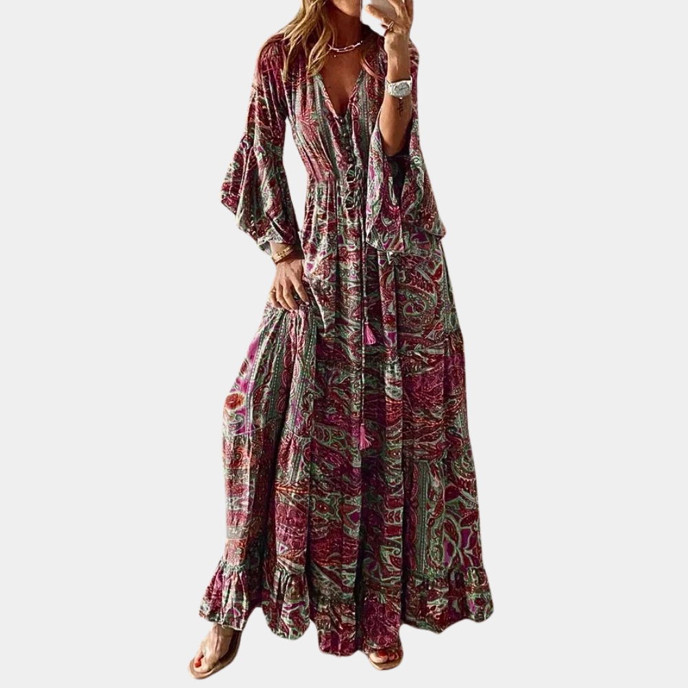 Boho Jurk Lange Vrouwenjurk Zomerjurk Vloeiend