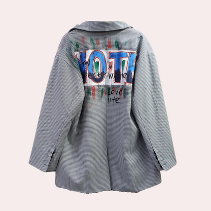 Stijlvolle Blazer Dames met Graffiti Print