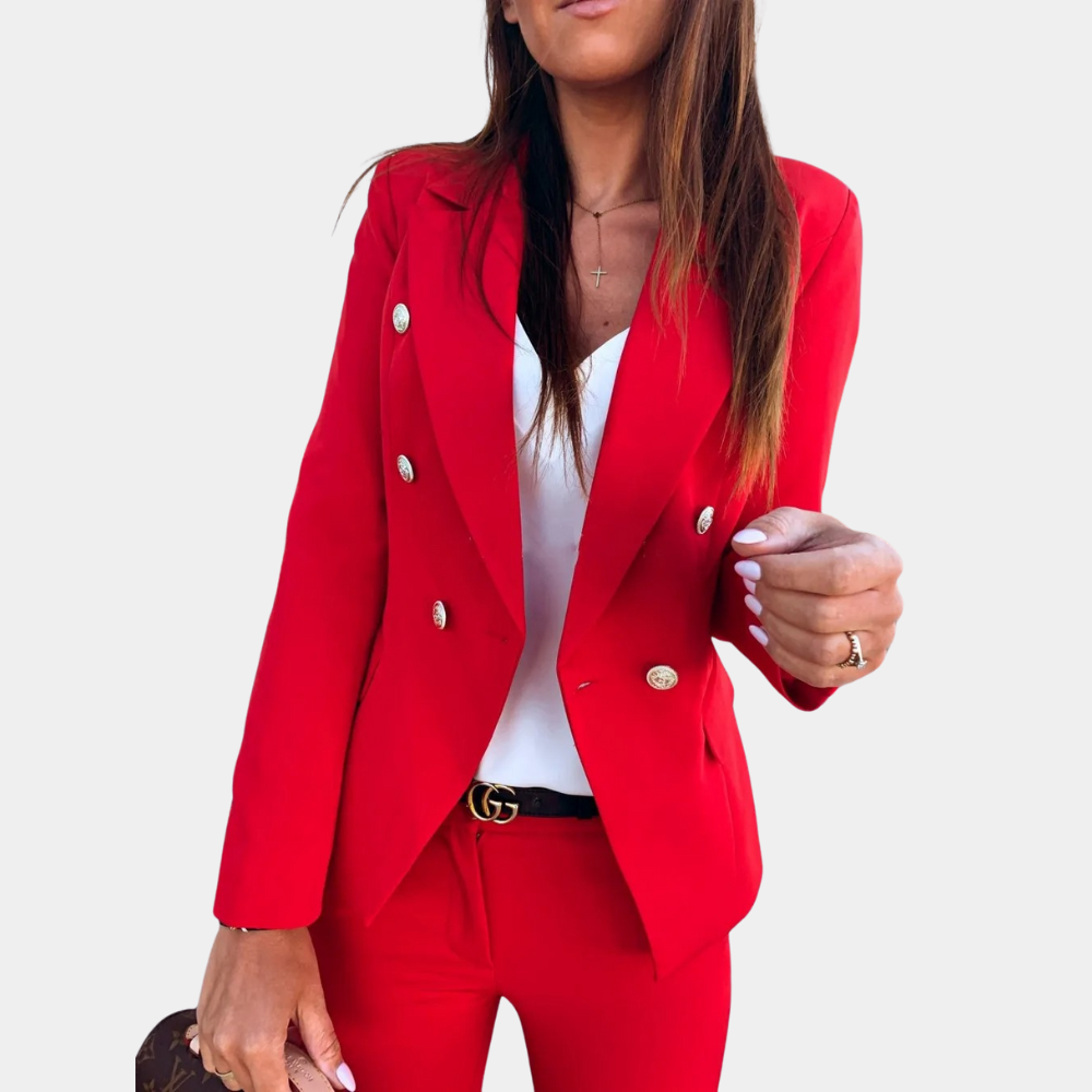 Dames Blazer Dubbelrijig Maatwerk Chic Stijl
