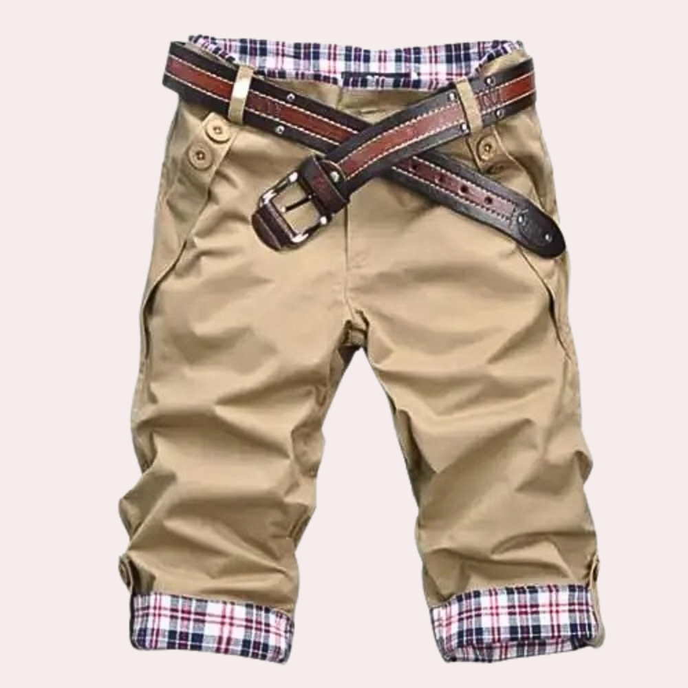 Korte Herenbroek Zomer Riem Comfortabele Broek