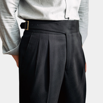 Heren Broek Hoge Taille Comfortabele Zittende Broek