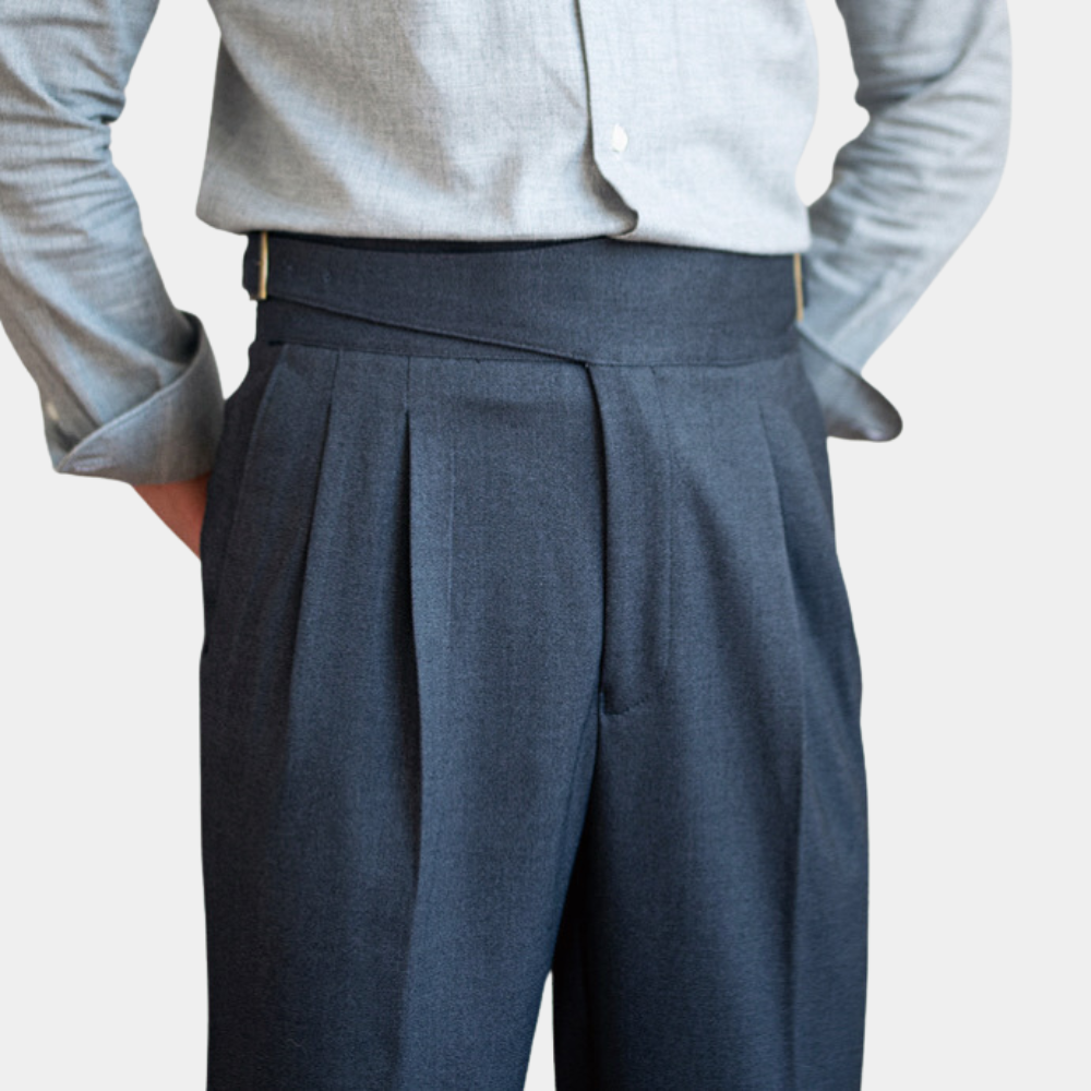Heren Broek Hoge Taille Comfortabele Zittende Broek