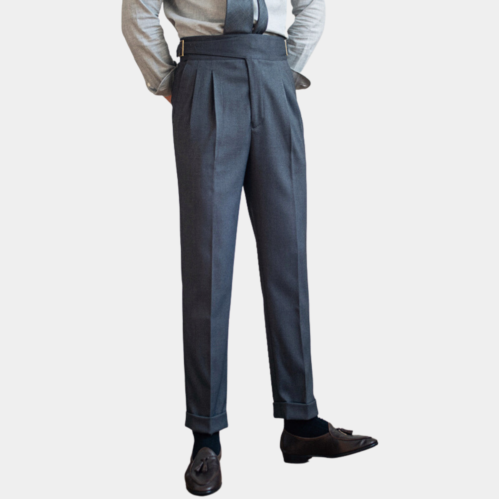 Heren Broek Hoge Taille Comfortabele Zittende Broek