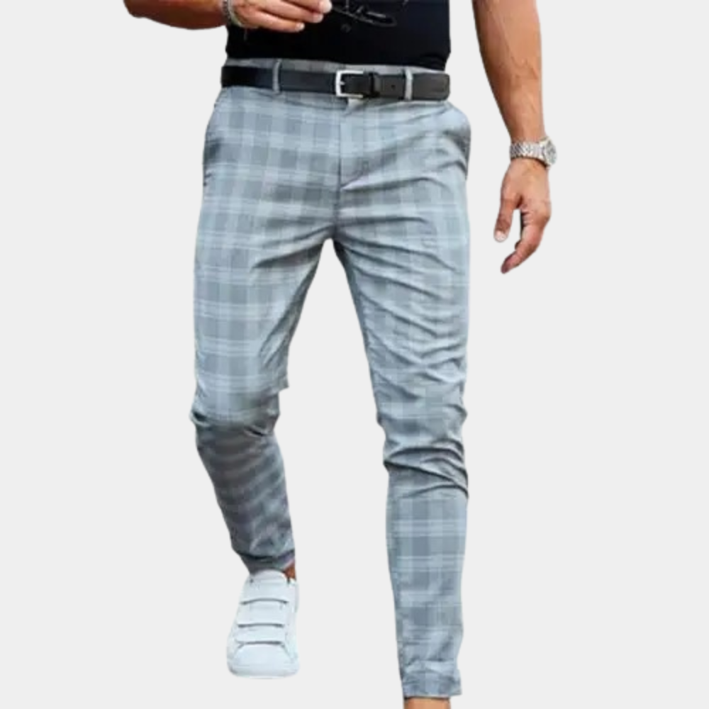 Geruite Broek Heren Comfortabel Modieus