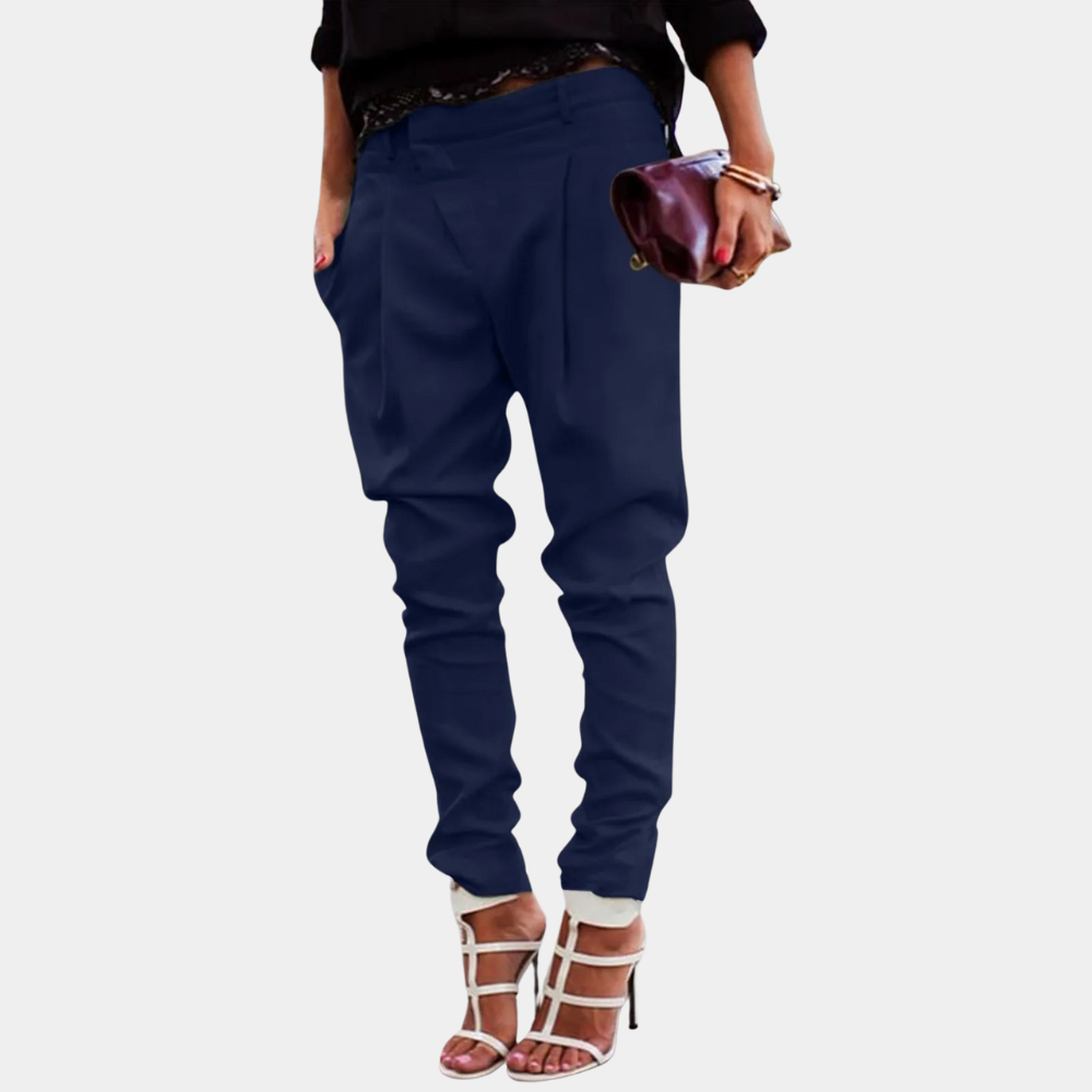 Dames Jogger Broek Geplooide Chino Comfortabele Zomerbroek