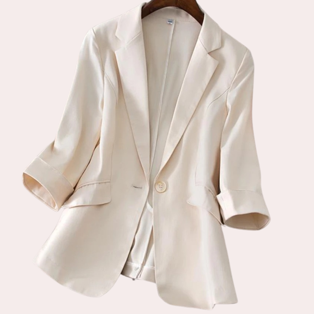 Dames Blazer Stijlvol Opgerolde Mouwen Modejasje - StudioMarella