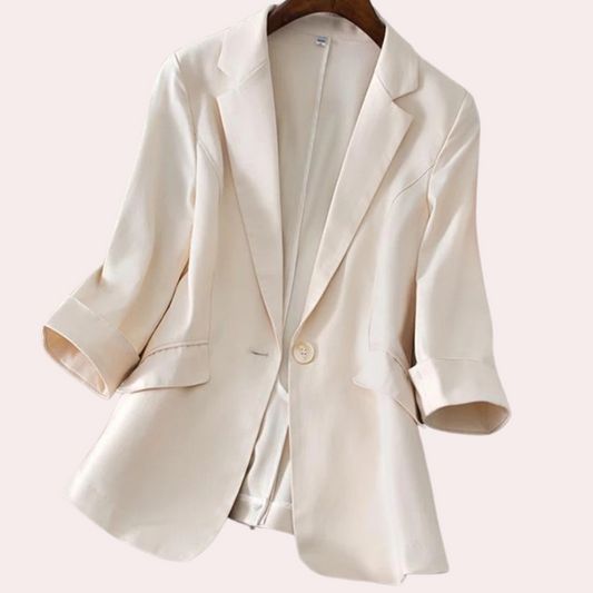 Dames Blazer Stijlvol Opgerolde Mouwen Modejasje - StudioMarella