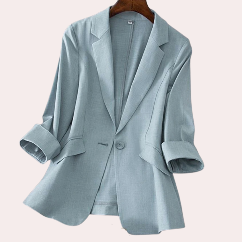 Dames Blazer Stijlvol Opgerolde Mouwen Modejasje