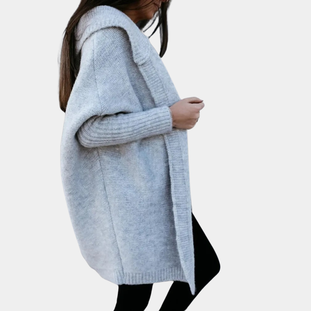Damesvest Oversized Warm Met Kap