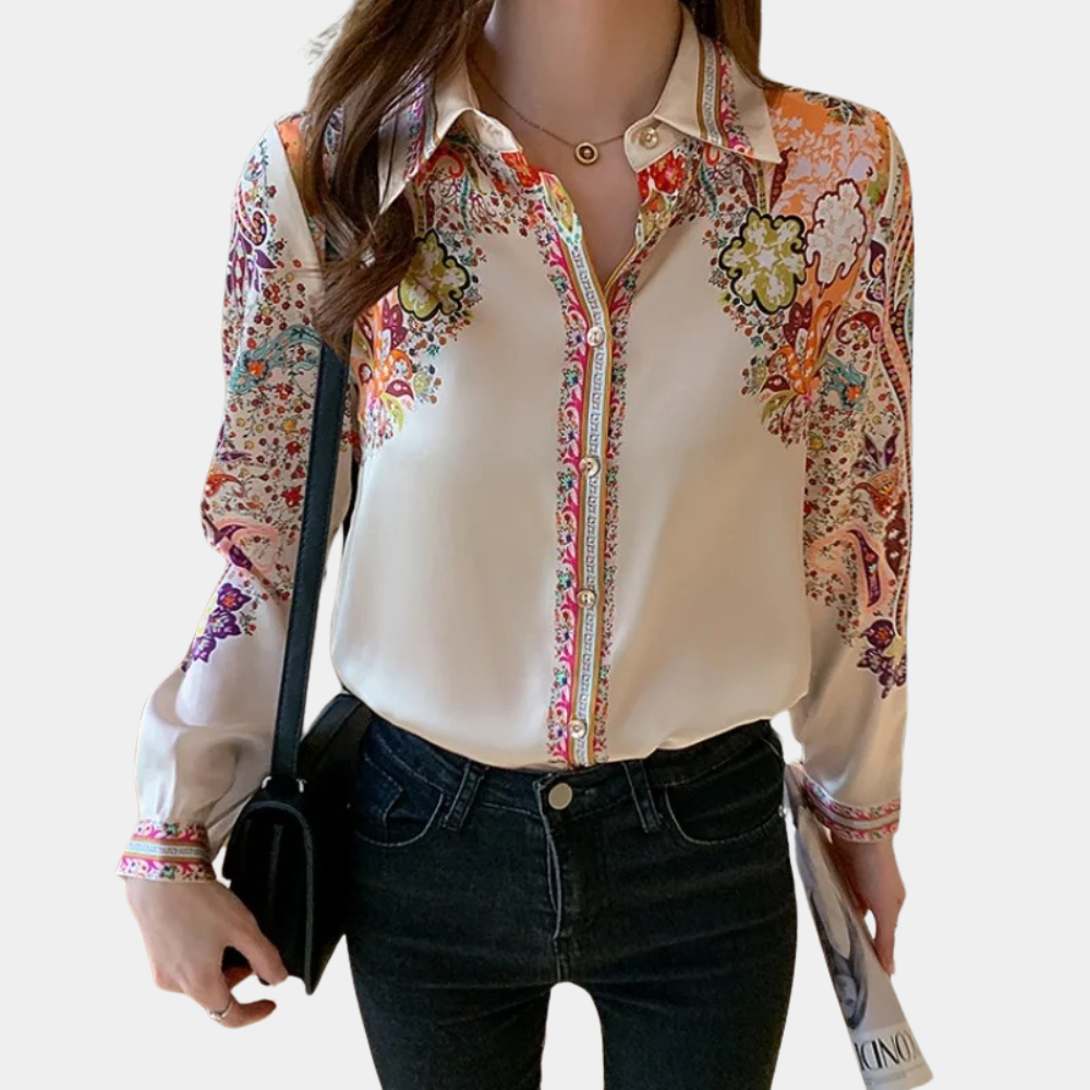 Vrouwelijke Zomerjurk Bloemenprint Blouse Stijl