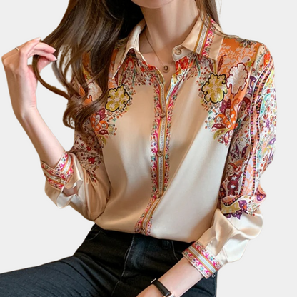 Vrouwelijke Zomerjurk Bloemenprint Blouse Stijl
