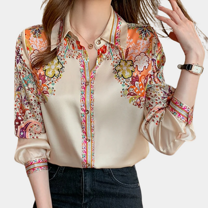 Vrouwelijke Zomerjurk Bloemenprint Blouse Stijl - StudioMarella