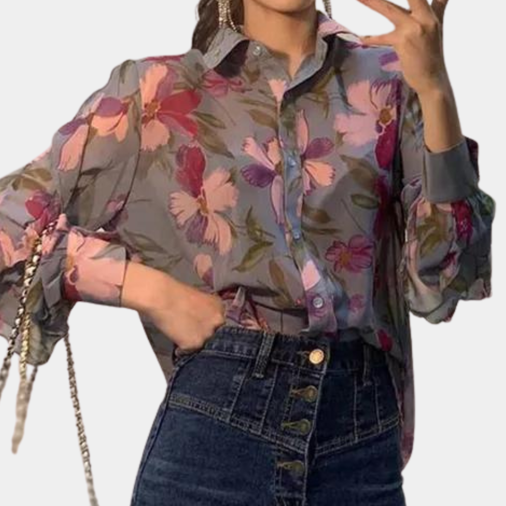 Dames Blouse Licht Chiffon Zomerjurk Stijl