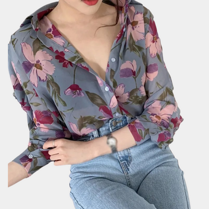 Dames Blouse Licht Chiffon Zomerjurk Stijl