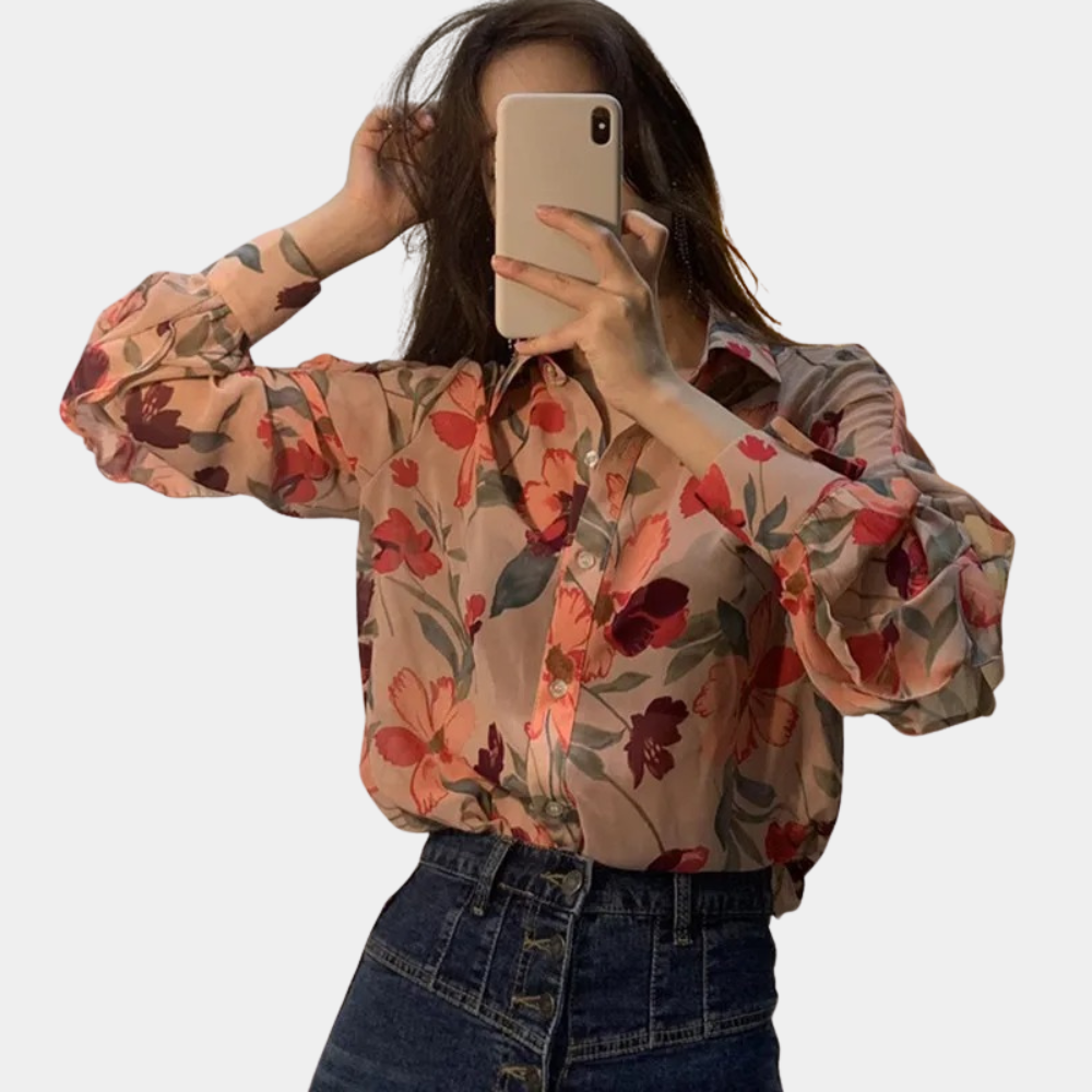 Dames Blouse Licht Chiffon Zomerjurk Stijl