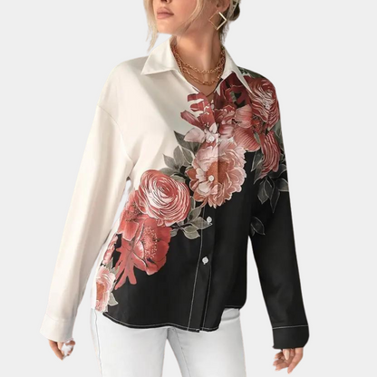 Vrouwelijke Bloes Bloemenprint Elegant en Stijlvol