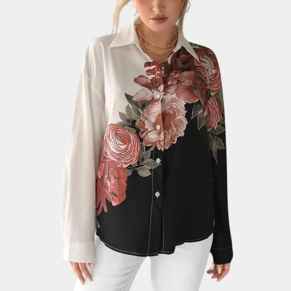 Vrouwelijke Bloes Bloemenprint Elegant en Stijlvol - StudioMarella