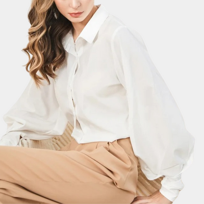 Dames Blouse Korte Pofmouwen Elegante Stijl - StudioMarella