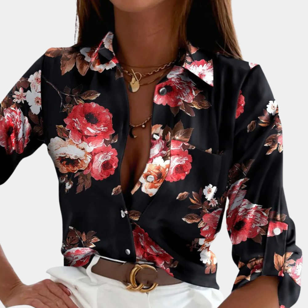 Vrouwelijke Blouse Olivengroen Modieus Jurkmodel - StudioMarella
