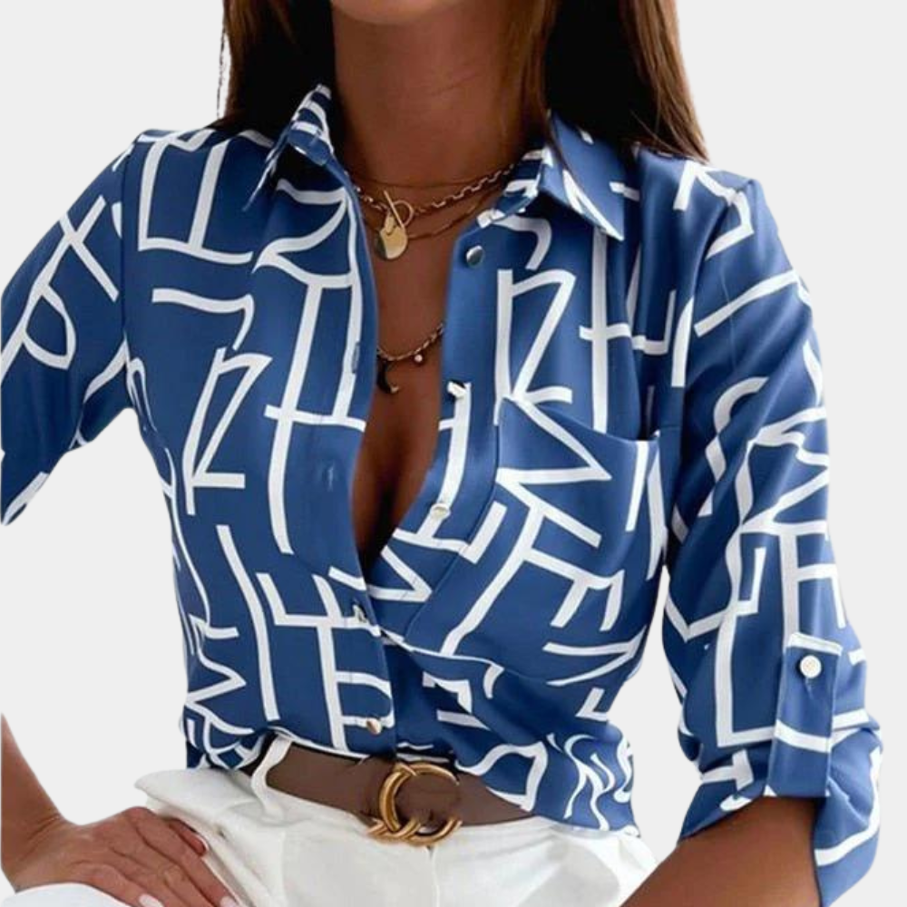 Vrouwelijke Blouse Olivengroen Modieus Jurkmodel